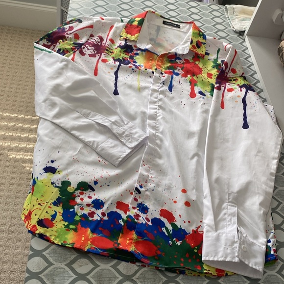 MENS Xuan Ying casual shirt. Long sleeved size Large - Picture 2 of 6